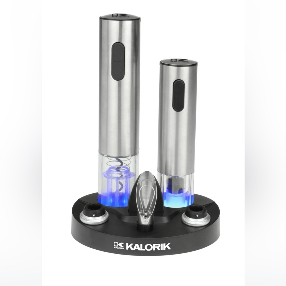 Kalorik Wine Opener Set and Preserver, Stainless Steel